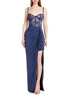 Willow Bustier Draped Gown