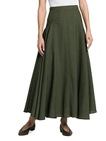 Flavia Breeze Wool A-Line Midi-Skirt