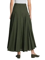 Flavia Breeze Wool A-Line Midi-Skirt