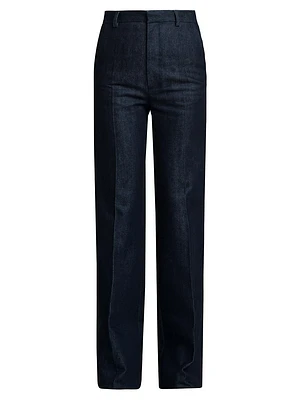 Jose Denim Straight-Leg Pants