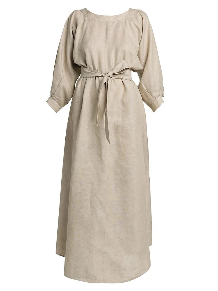 Mina Linen Midi-Dress