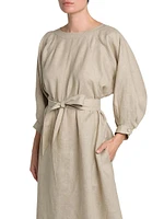 Mina Linen Midi-Dress