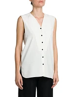 Caylee Silk Sleeveless Shirt