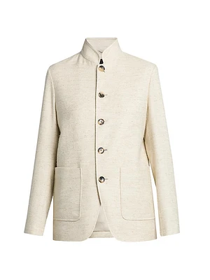 Iconic Wool-Blend Single-Breasted Jacket