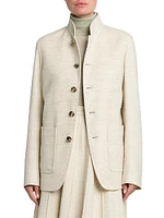 Iconic Wool-Blend Single-Breasted Jacket