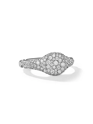 Petite Pavé Pinky Ring 18K White Gold