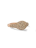 Petite Pavé Pinky Ring in 18K Rose Gold
