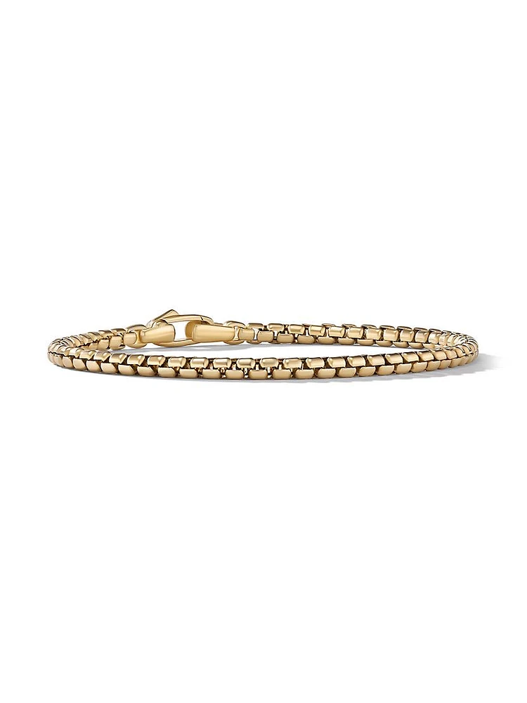 Box Chain Bracelet 18K Yellow Gold 3.4mm