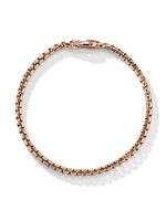 Box Chain Bracelet 18K Rose Gold 3.4mm