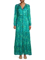 Raquel Floral Silk Maxi Dress