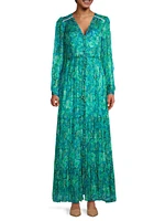 Raquel Floral Silk Maxi Dress