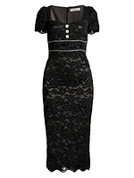 Stirling Lace Sheath Midi-Dress