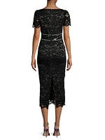 Stirling Lace Sheath Midi-Dress