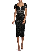 Stirling Lace Sheath Midi-Dress