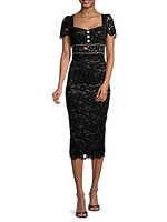 Stirling Lace Sheath Midi-Dress