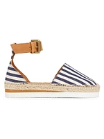 Glyn Striped Flat Espadrilles