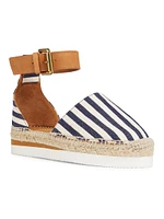 Glyn Striped Flat Espadrilles