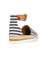 Glyn Striped Flat Espadrilles