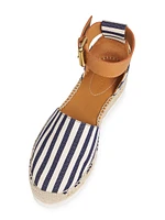 Glyn Striped Flat Espadrilles