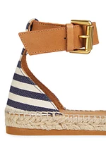 Glyn Striped Flat Espadrilles