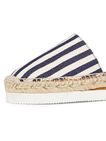 Glyn Striped Flat Espadrilles