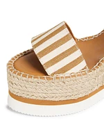 Glyn 110MM Striped Espadrille Platform Wedge Sandals