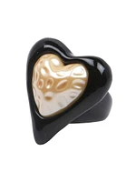 Resin & Enamel Heart Ring