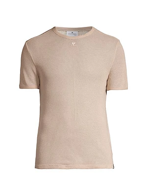 Mesh Cotton-Blend T-Shirt