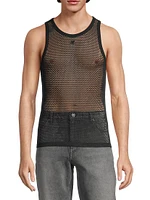 Cotton Fishnet Tank Top