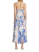 True Bloom Silk Tie-Front Dress