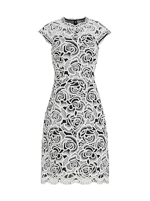 Floral Embroidered Sheath Dress