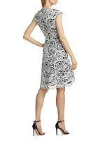 Floral Embroidered Sheath Dress