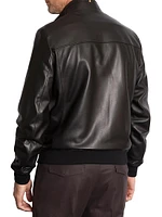 Lambskin Leather And Shearling Blouson Jacket