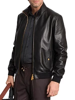 Lambskin Leather And Shearling Blouson Jacket