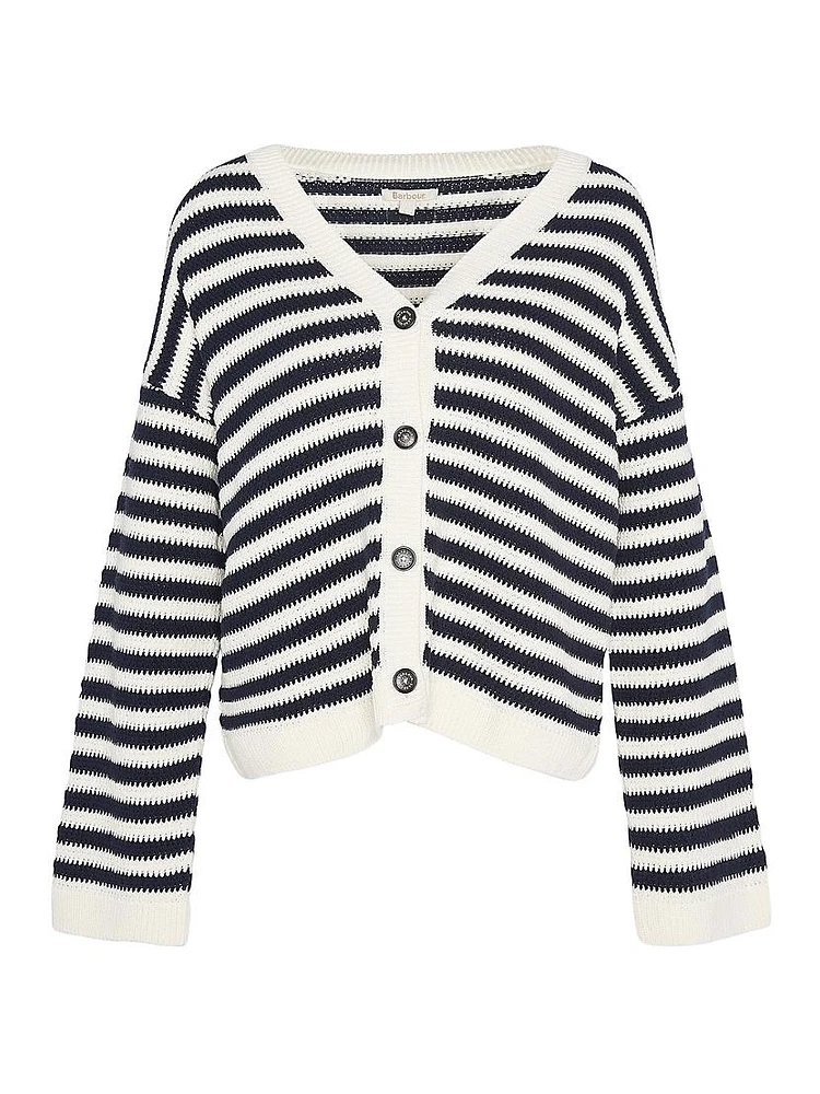 Sandgate Cotton Striped Cardigan