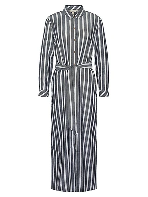 Annalise Stripe Maxi Shirtdress