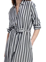 Annalise Stripe Maxi Shirtdress