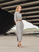 Annalise Stripe Maxi Shirtdress