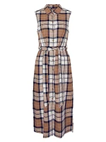 Caroline Check Midi Shirtdress