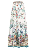 Printed Cotton Maxi Skirt