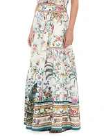 Printed Cotton Maxi Skirt