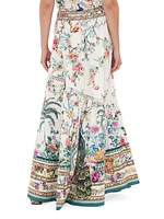 Printed Cotton Maxi Skirt