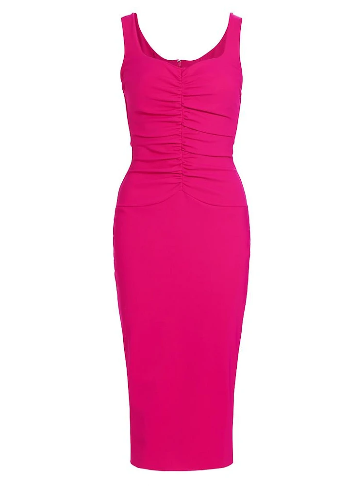 Ruched Sleeveless Cocktail Dress