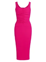 Ruched Sleeveless Cocktail Dress