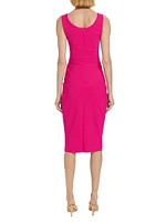 Ruched Sleeveless Cocktail Dress