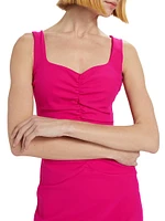 Ruched Sleeveless Cocktail Dress