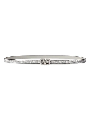 VLogo Signature Belt With Crystals 10mm