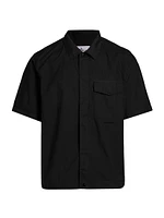 Cotton Button-Front Overshirt