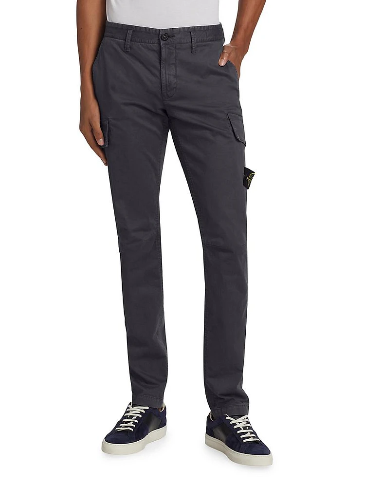 Cotton Skinny Cargo Trousers