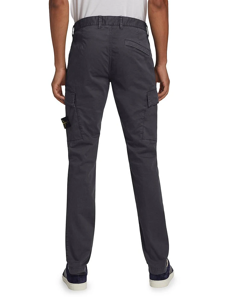 Cotton Skinny Cargo Trousers